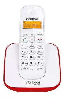 Telefone Sem Fio Digital TS 3110 Vermelho Intelbras 110v/220v