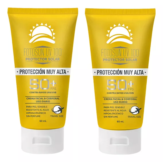 Protector Solar Facial Y Corporal Fotosun Para Viaje 2 Pack
