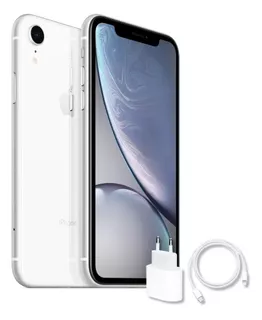 iPhone XR Branco 128gb C/acessórios, Nf E Saúde Bateria 100%