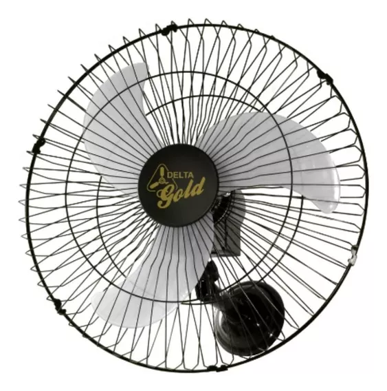 Ventilador De Parede Venti Delta Gold Preto 60cm 200w Bivolt