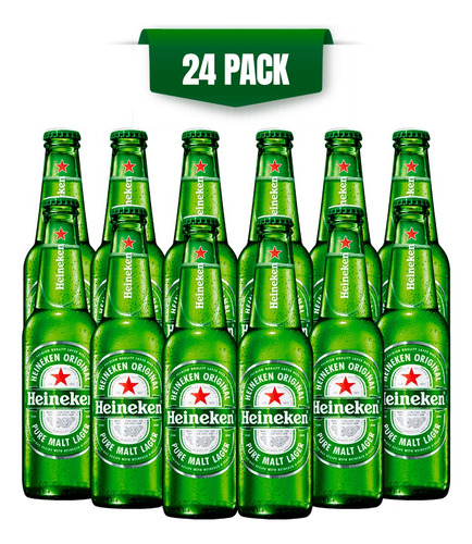 Cerveza Premium Heineken 24 Pack Botella 355 Ml
