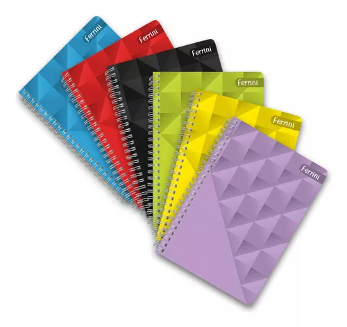 Cuaderno Profesional Ferrini 6pk Doble Aro Unicolor 120h Color RAYA