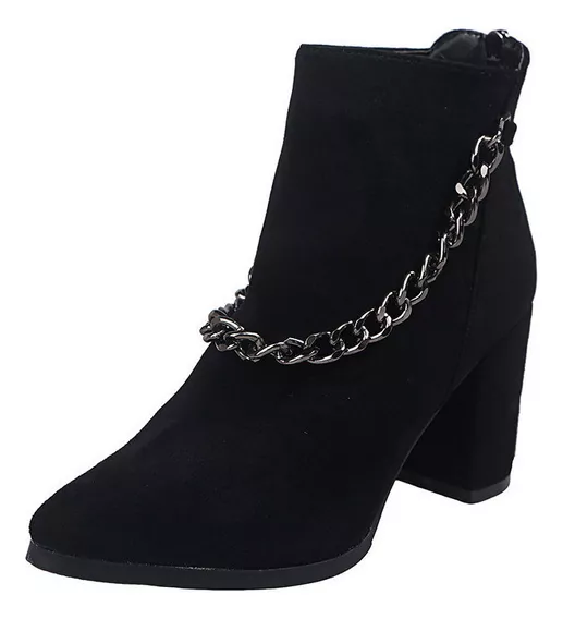 Botas Femininas Com Bico Fino E Salto Alto