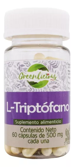 L Triptofano 60 Cap Greenlicious Mx Sabor Sin Sabor