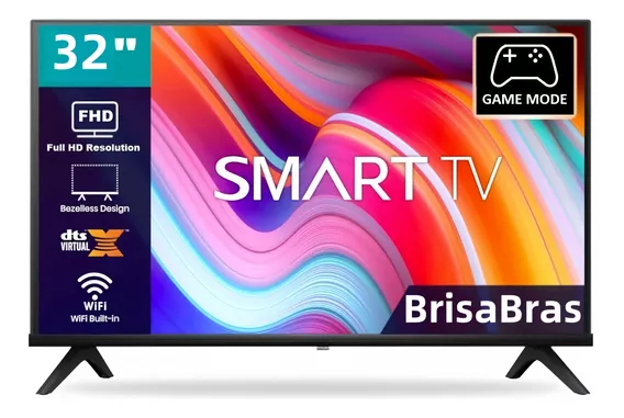 Smart Tv Led 32'' Full Hd Brisabras Fhd Android Tv Bivolt