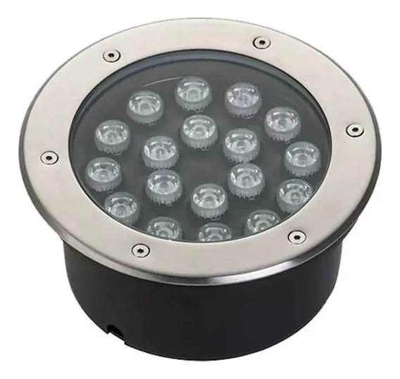 Balizador Spot Led Embutir Chao Piso Jardim 18w Bq/ 3000k