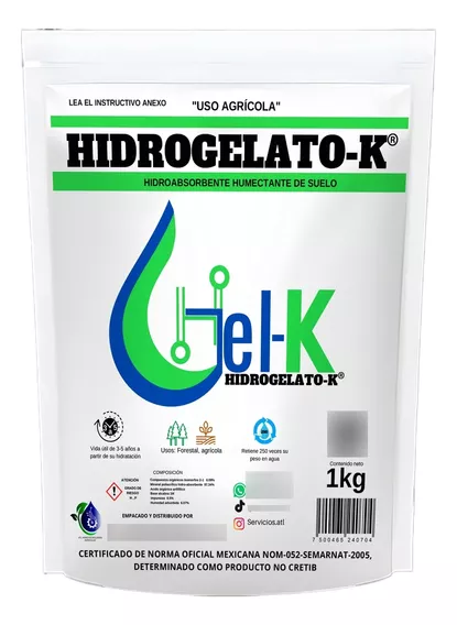 Hidrogel, Gel K Hidrogelato De Potasio, 2 Kg 