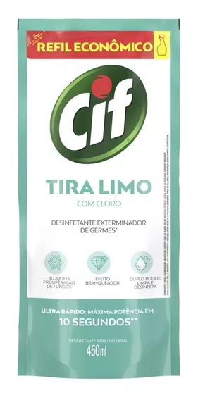 Refil Econômico Desinfetante Tira Limo Com Cloro  450ml Cif