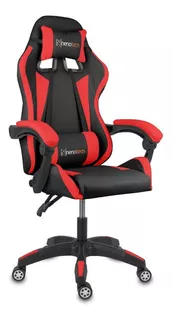 Silla Gamer Ergonomica Nenotech Max Nt-029 Reclinable Color Rojo Material Del Tapizado Cuero Sintético