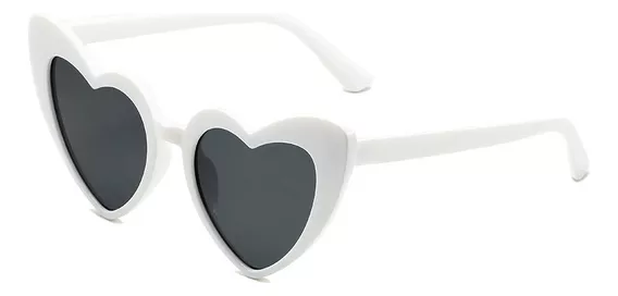 Entes Mujer Accesorios Para Lentes De Corazon Dama Moda Sol Color de la lente Oscura Color del armazón Blanco Diseño Corazon Ind