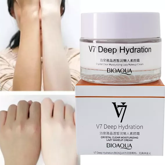 Crema Bioaqua Hidratación Profunda + Blanqueamiento V7 Deep Hydration And Whitening De 50g