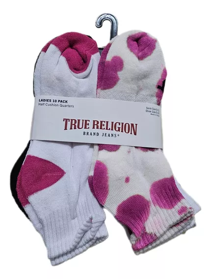 Pack 10 Tobilleros True Religion  Micro Elásticos Unitalla