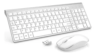 Kit De Teclado Y Mouse J Joyaccess, Inalámbrico, Usb, Blanco