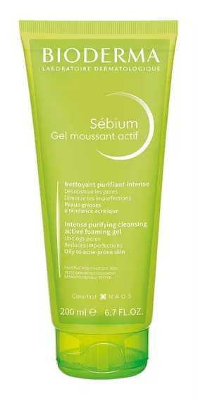 Bioderma Sébium Gel Moussant Actif Anti Acné, 200 Ml