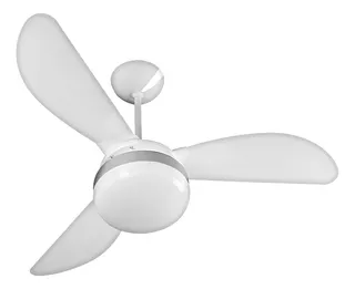 Ventilador de teto Ventisol Fênix com 3 pás de Plástico branco estrutura branco/silver, 96cm de diâmetro 127V