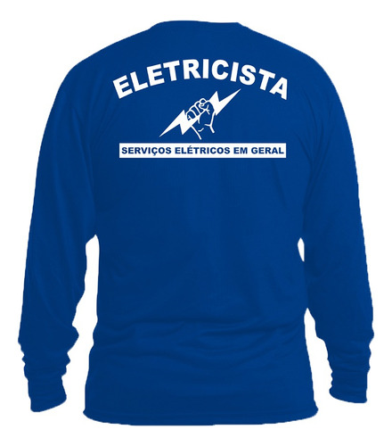 Camisa Eletricista Trabalho Uniforme Profissional Malha Fria