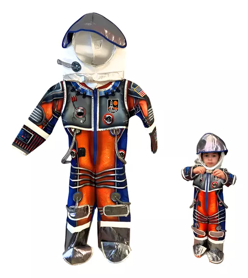 Roupa De Astronauta Infantil Fantasia Nasa Completa De Luxo