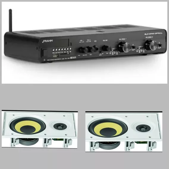 Kit Som Ambiente 2 Caixas Jbl 120w + Receiver Slim 2700 Bt 