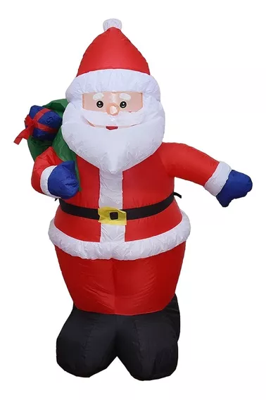 Papai Noel Inflável E Luminoso 220v 120cm