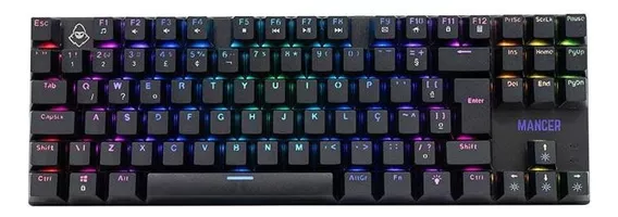 Teclado Mecânico Mancer Ghoul Mk2 Rgb Abnt2 Switch Vermelho Cor de teclado Preto Idioma Português Brasil