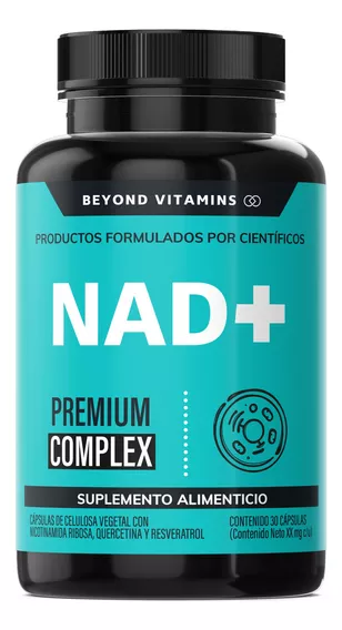 Nad+ | Nr Nicotinamida Ribosa - Suplemento Alimenticio Premium Potenciado Con Resveratrol, Quercetina, Betaina Hcl Y Semilla De Uva |  Sin Sabor - 30 Cápsulas