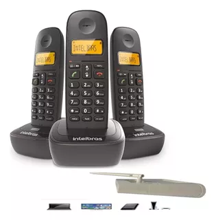 Telefone E 2 Ramais S/fio Usar C/ Chip 4g Wifi 32 Usuarios Cor Preto 110v/220v