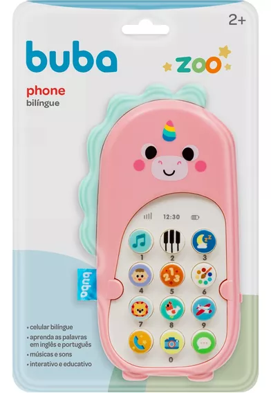 Phone Celular Bilingue Infantil Brinquedo Educativo Inglês