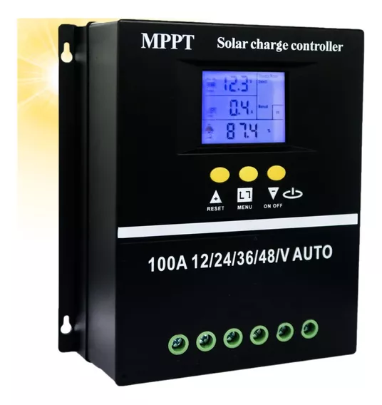 Controlador Carga Solar 100a Mppt Automático 12v 24v 36v 48v