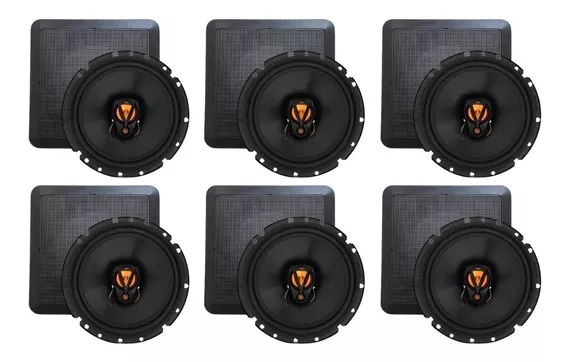 Kit 6 Caixas De Embutir Arandelas Quad Jbl Flex 50w Rms Pret