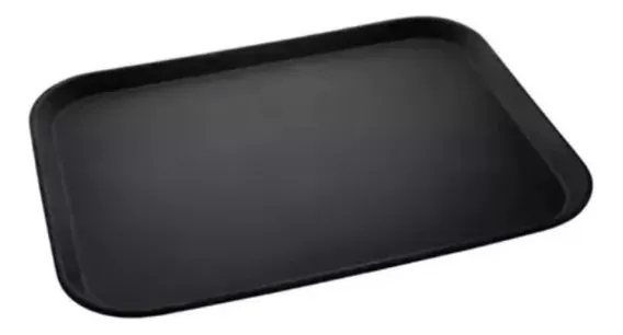 Bandeja Restaurantes Bares Antiaderente 51cm X 38cm Cor Preto