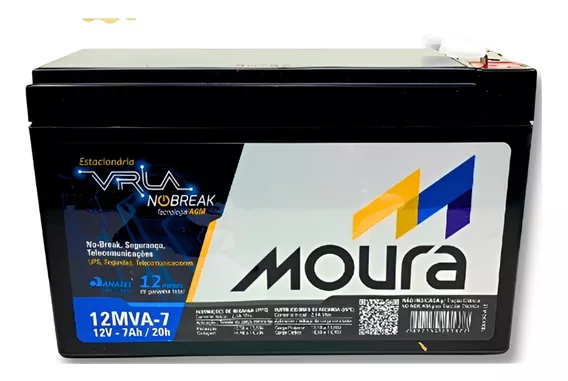 Bateria Moura Nobreak Apc Backups Es600va 12v 7ah Es600 Va