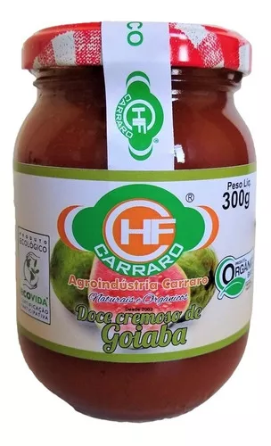 Doce Cremoso De Goiaba (chimia) Orgânico Hf Carraro 300 G