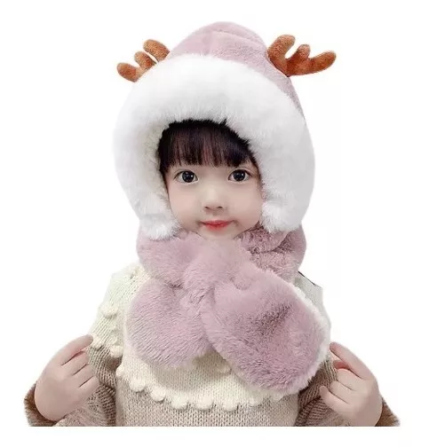 Gorrito De Felpa De Venado Con Cuernitos Kawaii