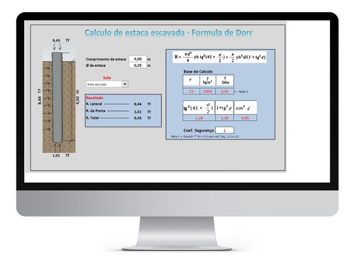 Planilha Automatizada Calculo Estaca Escavada Formula Dedorr