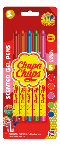 Lapiceras Perfumadas Punta Fina Pack X5 Chupa Chups Color De La Tinta Varios Color Del Exterior Multicolor