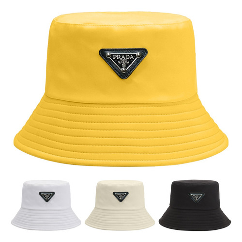 Prada Gorra Negr Hombre Gorro Pescador Sombrero Negro Visera