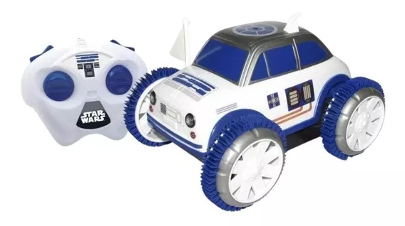 Carrinho De Controle Remoto Star Wars Super Tumbling Candide Cor Branco Personagem R2-D2