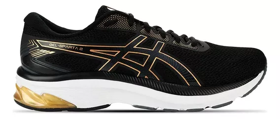 Tênis Asics Gel-sparta 2 Preto E Dourado Masculino Original