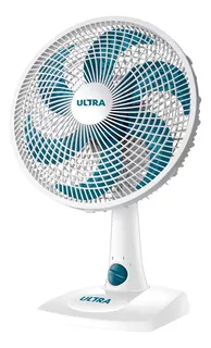 Ventilador De Mesa E Parede Ultra V-30b 30cm 6 Pás Branco Pás Azul 127v