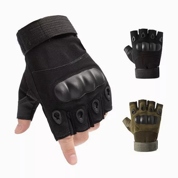 Guantes Tacticos Militar Medio Dedo Motocicleta Y Bicicleta