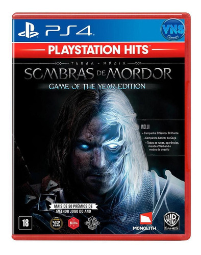 Jogo Terra-média Sombras De Mordor Goty - Ps4 Hits