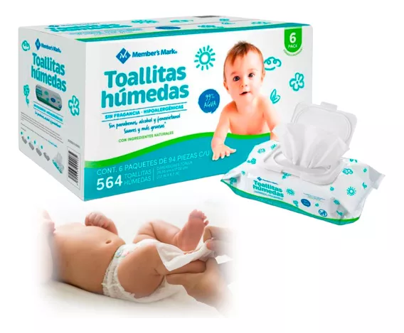 Toallitas Húmedas P/bebe Member's Mark 564 Toallitas Premium