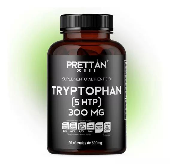 L-triptofano Suplemento Alimenticio Cápsulas 500mg Prettan Sabor Sin Sabor