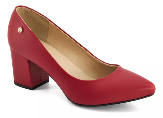 Zapatilla Ejecutiva Andrea Para Mujer Comoda Rojo