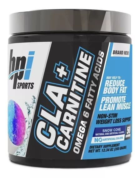 Suplemento BPI Sports CLA + Carnitine sabor snow cone de 350g