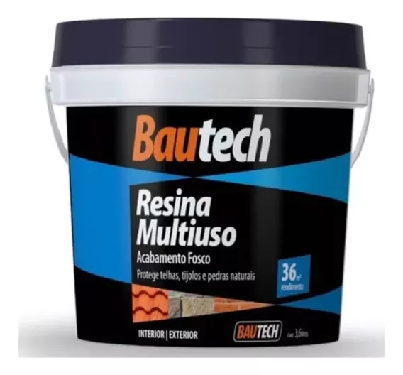 Resina Acrílica Multiuso Fosca Incolor 3,6lts Bautech Acabamento Fosco