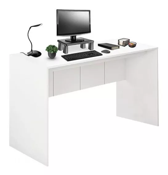 Mesa Para Computador 136cm Branco Fosco - Ei075