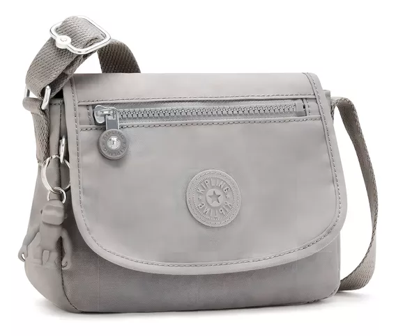 Bolsa Bandolera Kipling Sabian Color Grey Gris