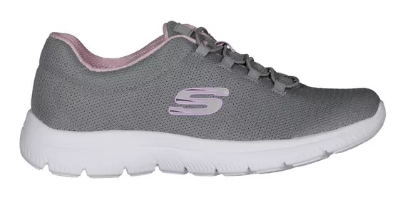 Tenis Deportivos Skechers Summits Color Gris Para Mujer