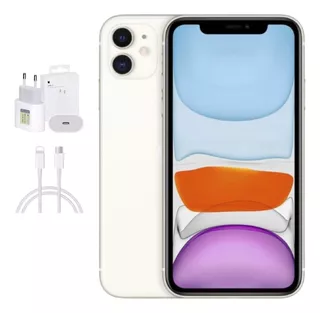 Apple iPhone 11 (128 Gb) Branco Novo + Acessórios